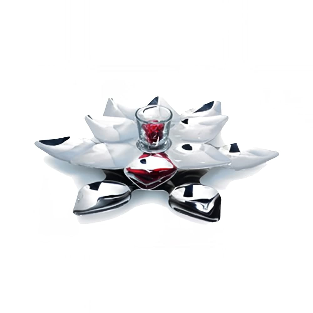 Eastern Tabletop 9336 Multi Hors D'oeuvres Holding Tray - 13 1/2" x 13 1/2", Stainless Steel