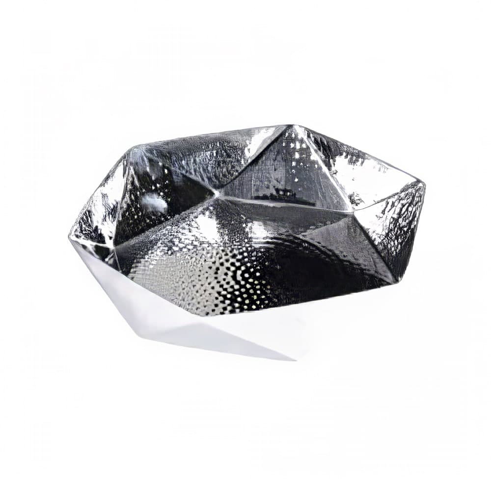 Eastern Tabletop 9381 10" Hexagonal Bowl - Hammered Stainless Steel, Mirror Finish