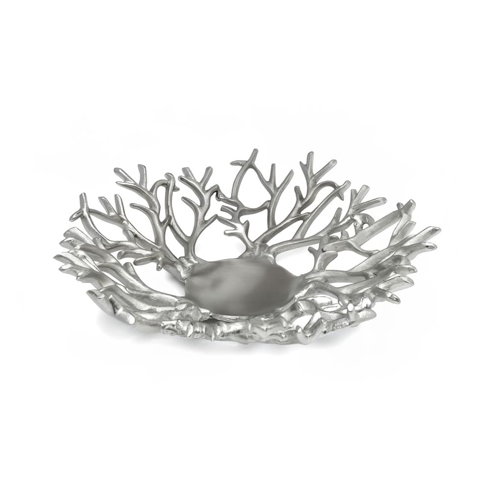Eastern Tabletop 9445 12" Round Fruit Basket, Brushed Aluminum