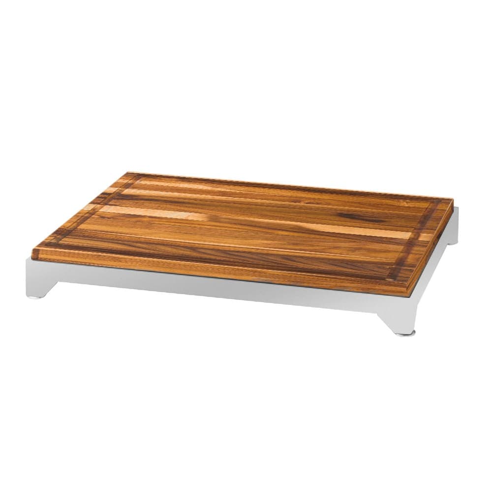 Eastern Tabletop 9653 Carving Station Board - 18" x 24", Wood w/ Stainless Steel Base