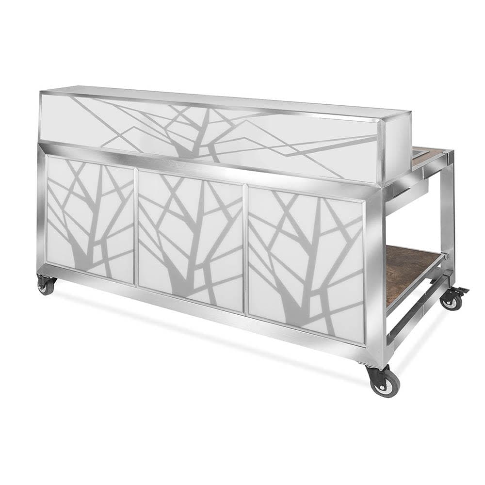 Eastern Tabletop H975BCORS 66 5/8" Foldaway Portable Bar Kit, Optic Reflector Acrylic