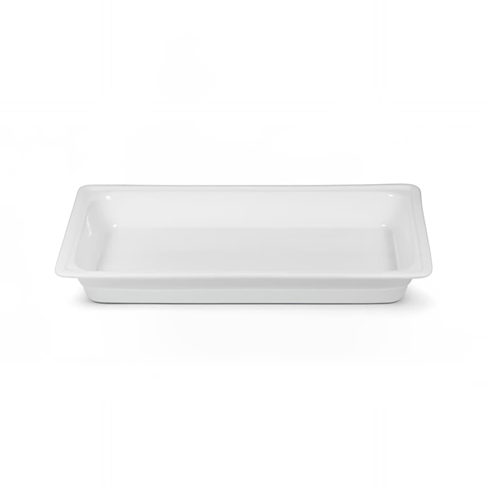 Eastern Tabletop PFP115 8 qt Rectangular Chafer Food Pan, Porcelain, White