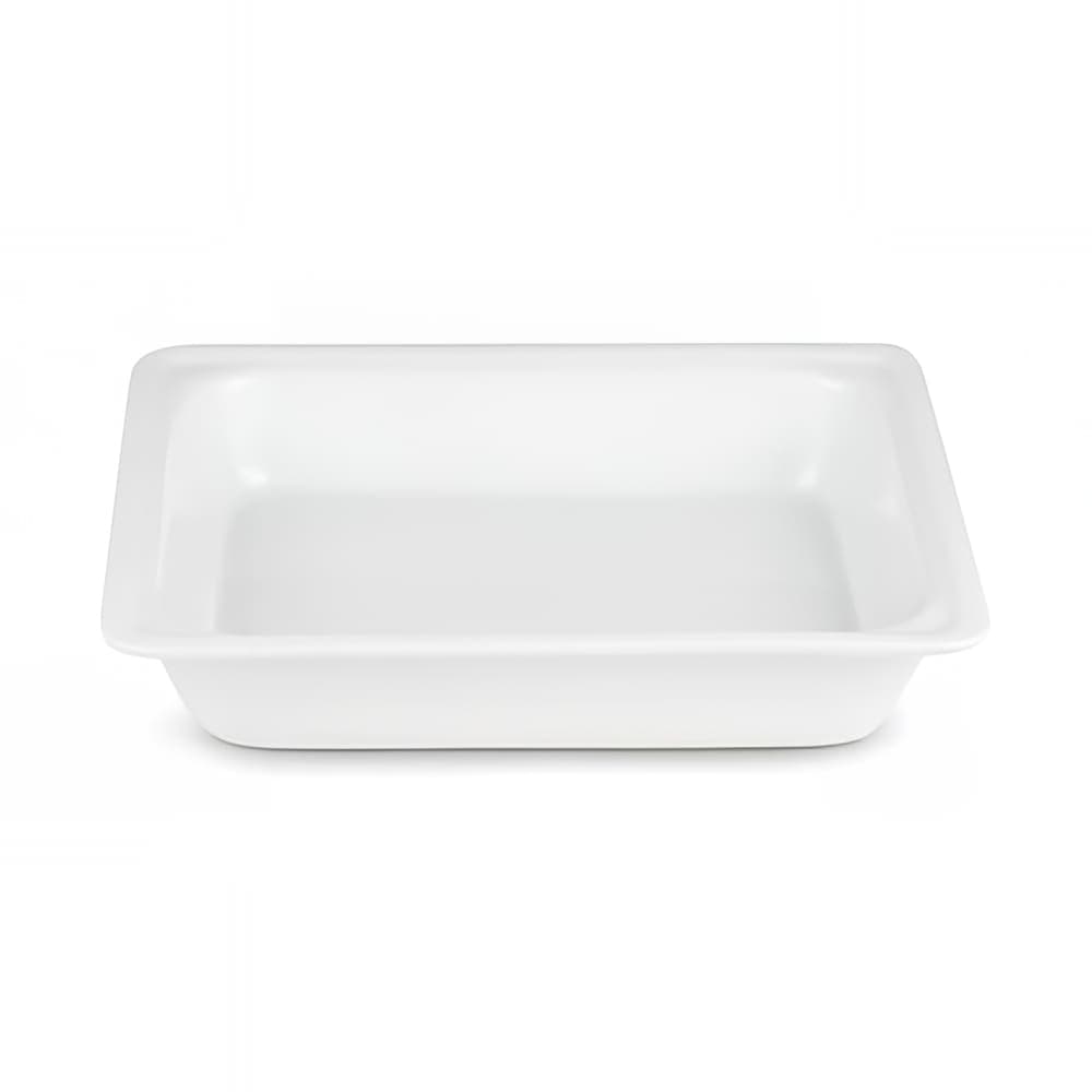 Eastern Tabletop PFP117 4 qt Half Size Square Chafer Food Pan, Porcelain, White