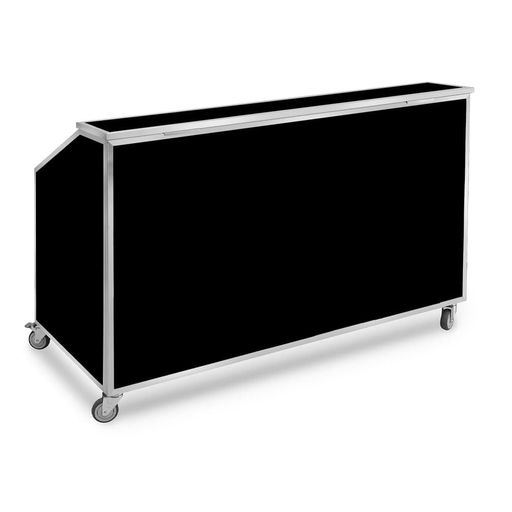Eastern Tabletop Z946BK Portable Bar for Indoor/Outdoor - 66"L x 32"W x 47 1/2"H, Black Laminate
