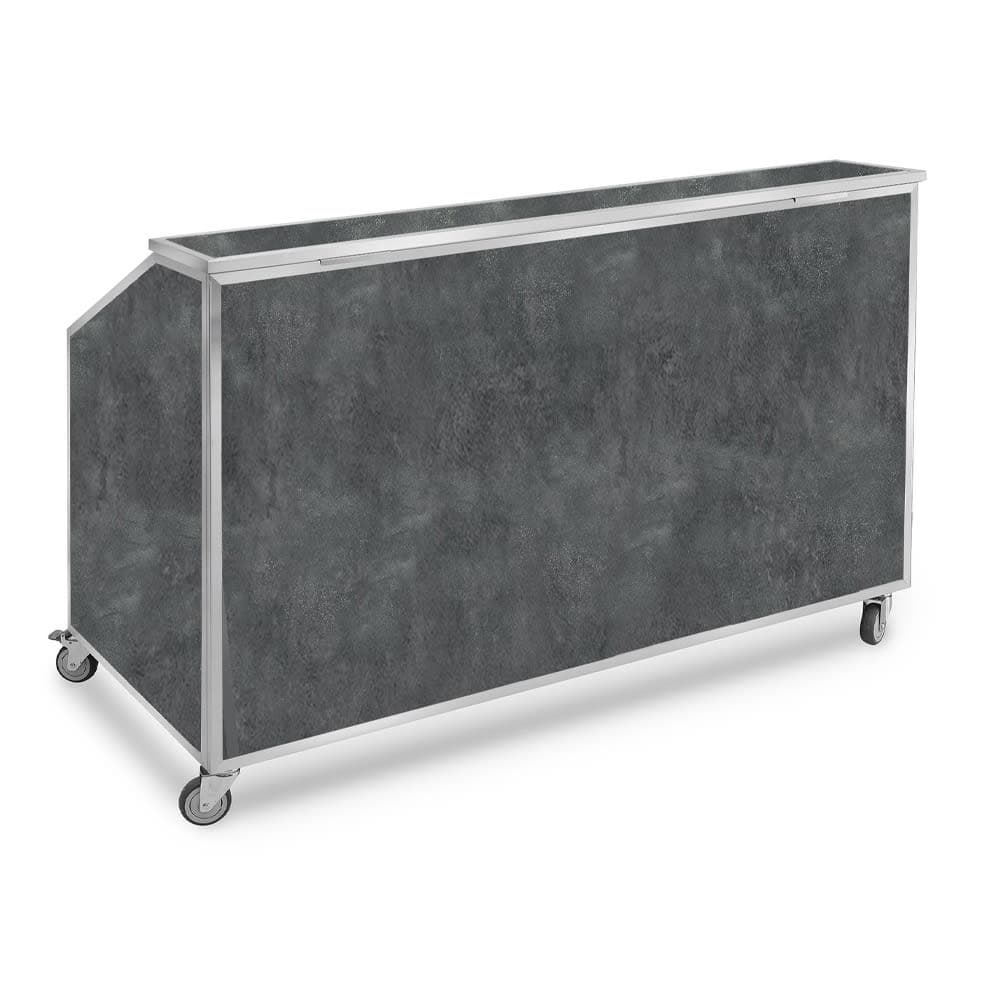 Eastern Tabletop Z946CH Portable Bar for Indoor/Outdoor - 66"L x 32"W x 47 1/2"H, Charcoal Laminta