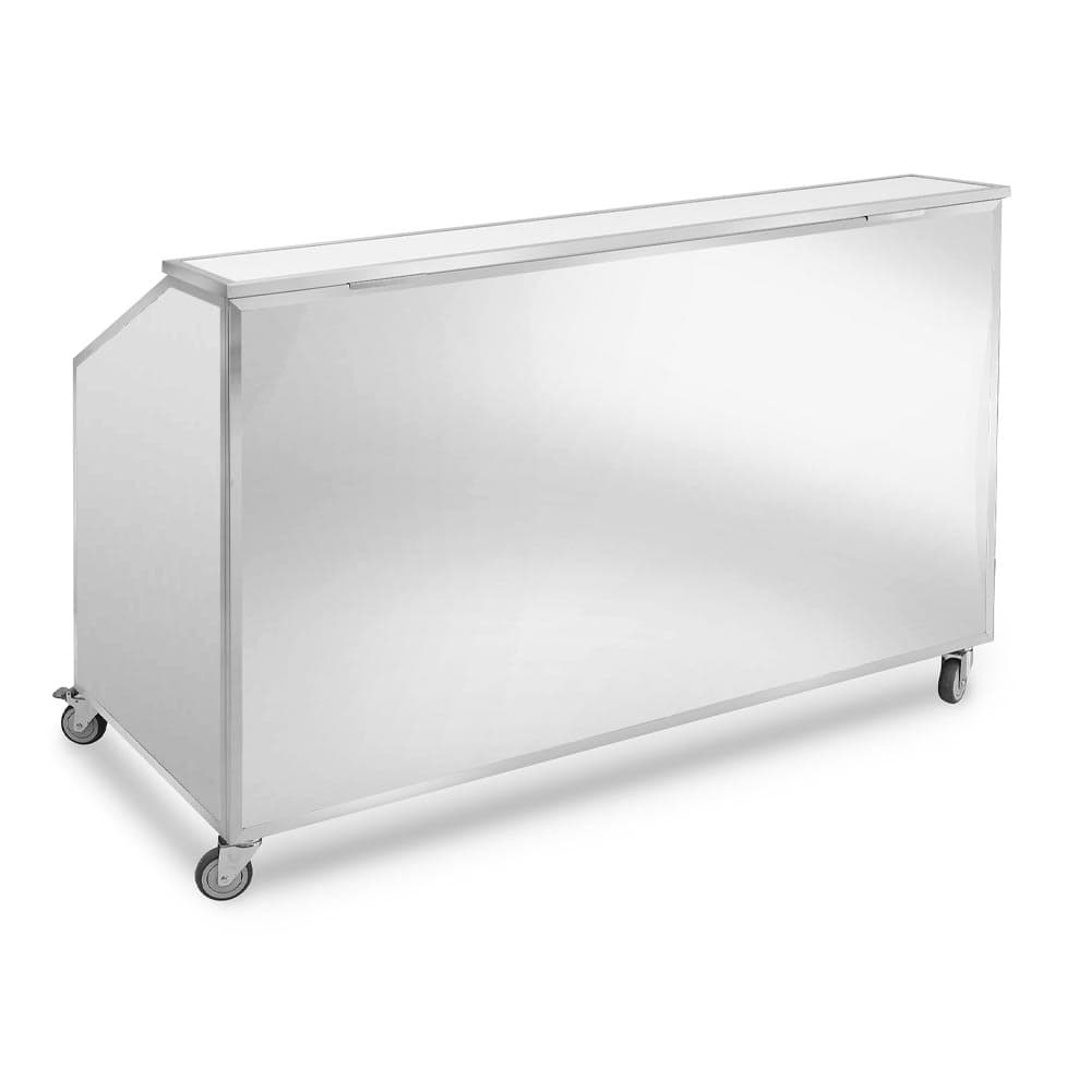 Eastern Tabletop Z946SS Portable Bar for Indoor/Outdoor - 66"L x 32"W x 47 1/2"H, Stainless Steel