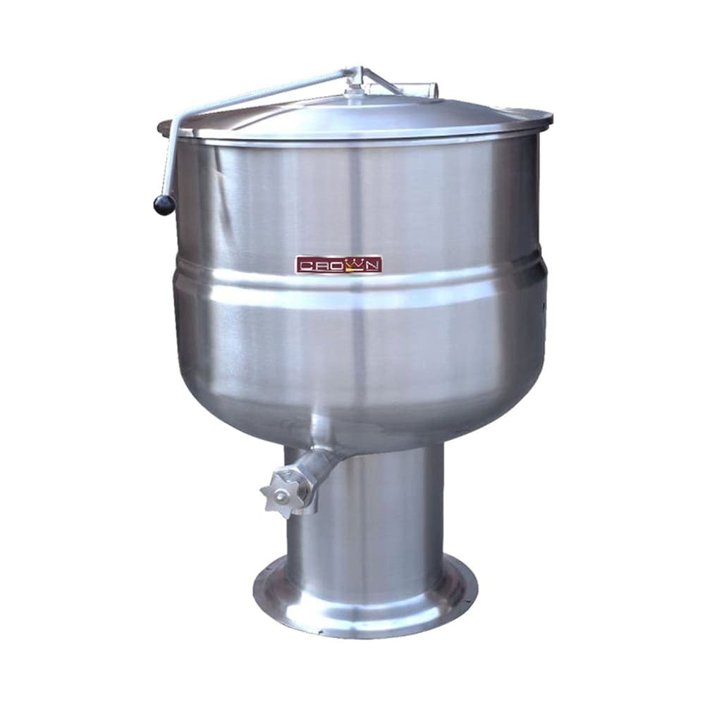 Crown Steam DP-60 60 gal. Steam Kettle - Stationary, 2/3 Jacket, Direct Steam