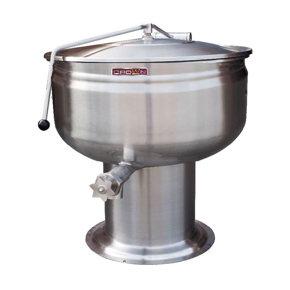 Crown Steam DP-80F 80 gal. Steam Kettle - Stationary, Full Jacket, Direct Steam