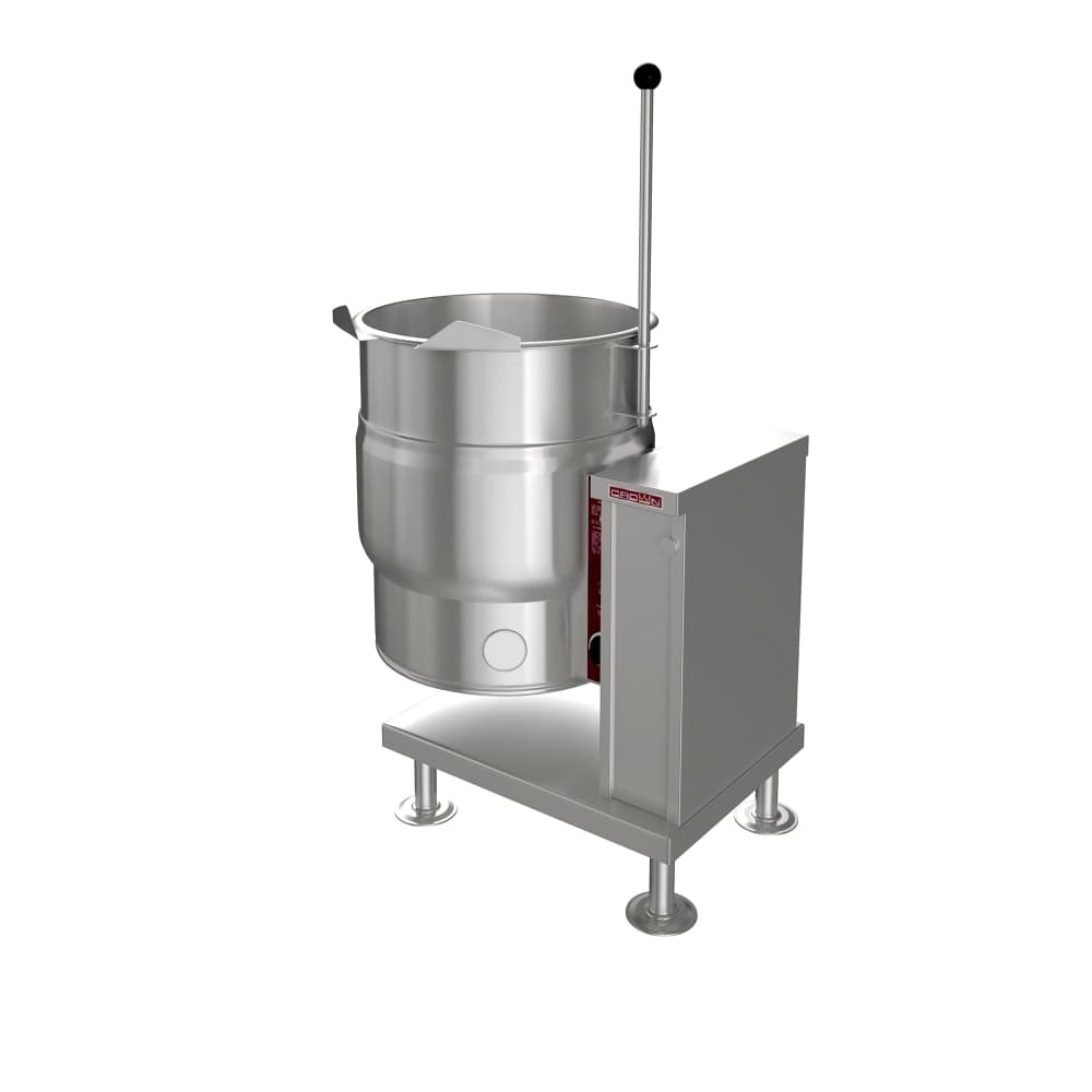 Crown Steam EC-20T 20 gal. Steam Kettle - Manual Tilt, 2/3 Jacket, 208v/1ph