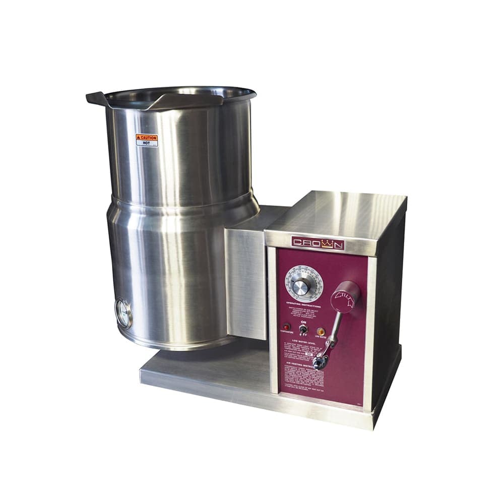 Crown Steam ECT-6 6 gal. Steam Kettle - Manual Tilt, 2/3 Jacket, 208v/1ph