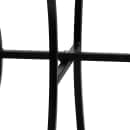 MoTak M042 28" Square Patio Table  - Black Powder Coated Steel w/ Rain Flower Design thumbnail 5