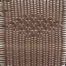 MoTak M226 28" Square Patio Table w/ (4) Brown Rattan Arm Chairs - Glass Top, Black Powder Coated Metal Base thumbnail 10