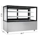 MoTak MCDC-59-2 60 7/10" Full Service Bakery Case w/ Straight Glass - (3) Levels, 115v thumbnail 2