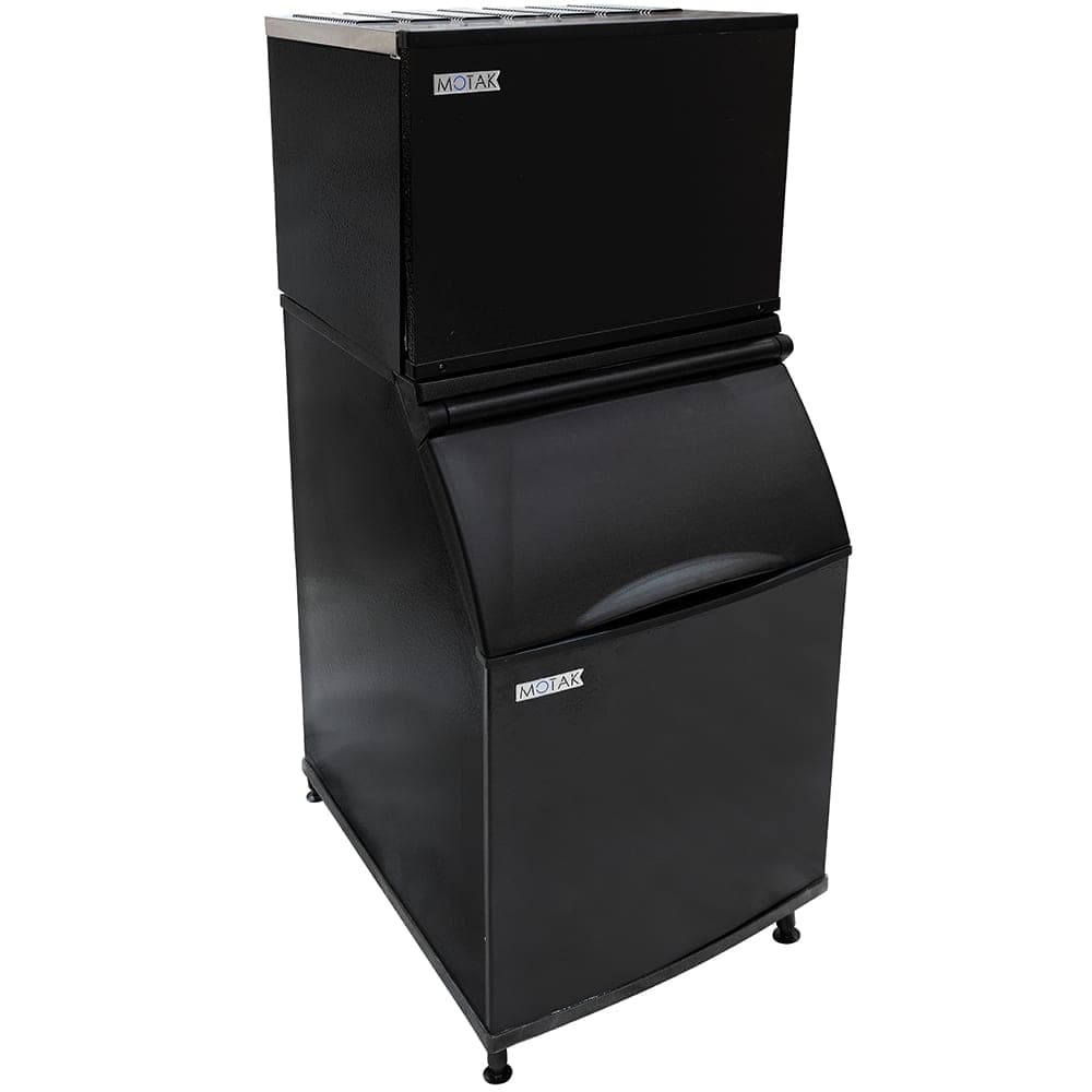 MoTak PKM0335FA-161/PKB0535 325 lb PKM  Series Full Cube Ice Machine w/ Bin - 534 lb Storage, Air Cooled, 115v