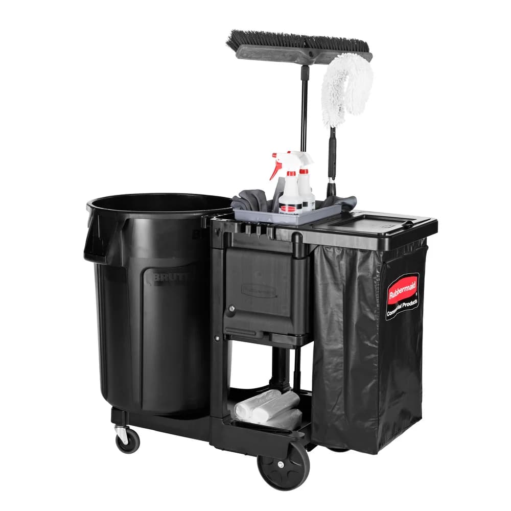 Rubbermaid Commercial Products Executive Series Janitor Cart with Locking Cabinet. thumbnail 2