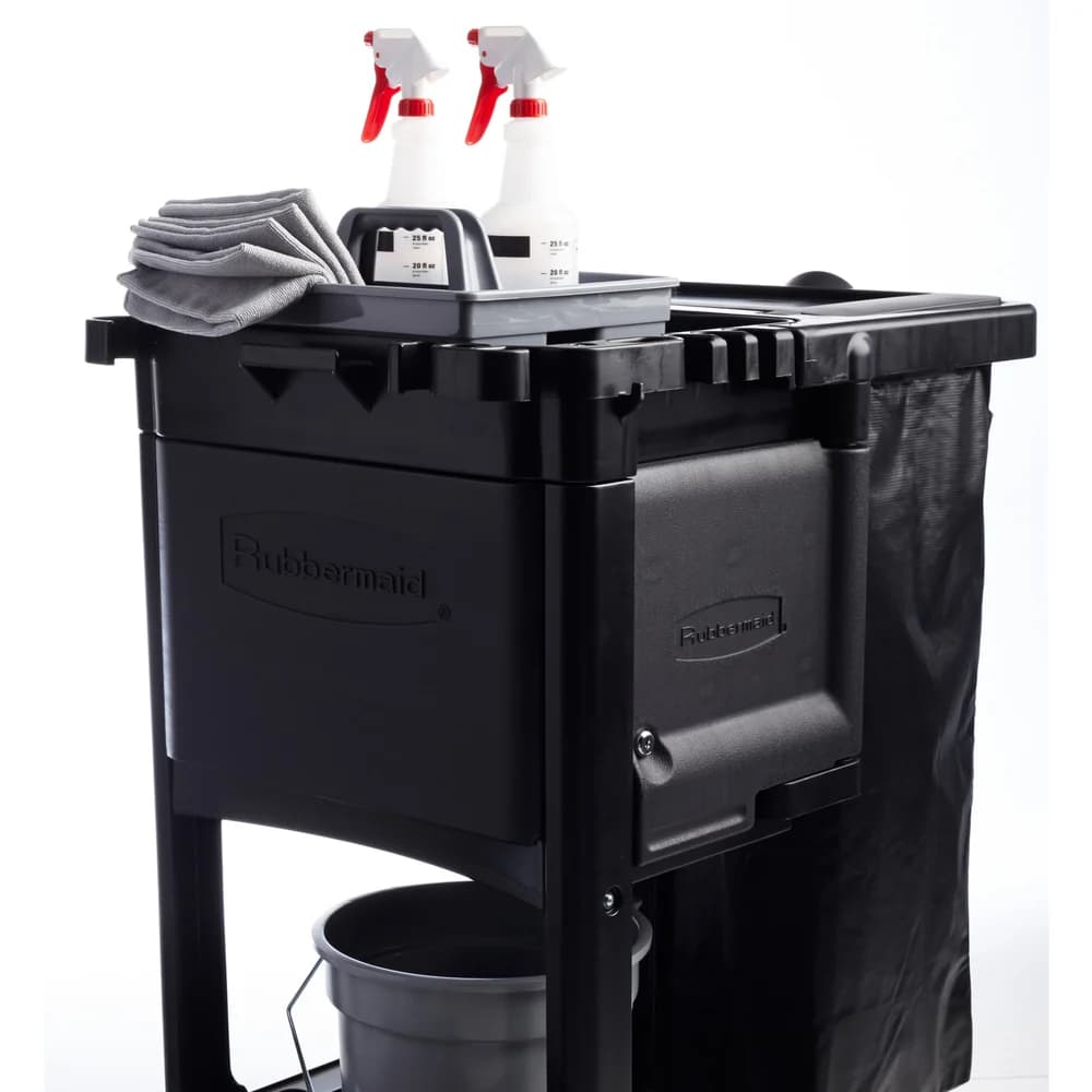 Rubbermaid Commercial Products Executive Series Janitor Cart with Locking Cabinet. thumbnail 3