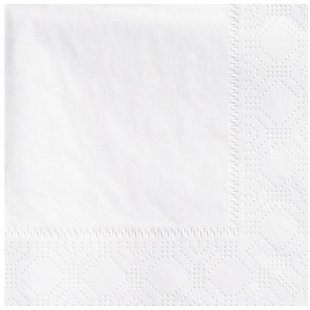 Hoffmaster Paper Beverage Napkin, 9.5" L x 9.5" W, White