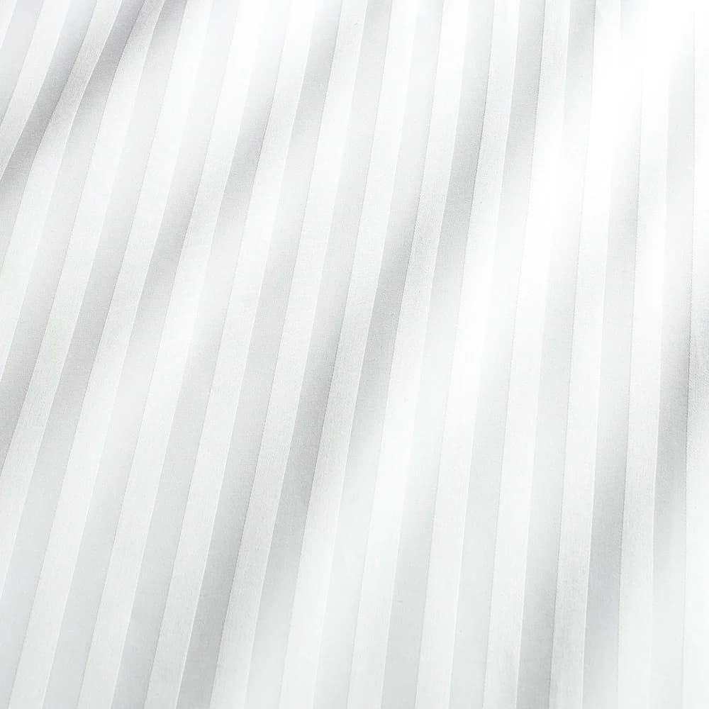 Benessere Luxury 300 Thread Count 100% Long-Staple Combed Ring-Spun Cotton Tone-on-Tone Stripe Flat Sheet 94"x120" Queen thumbnail 4