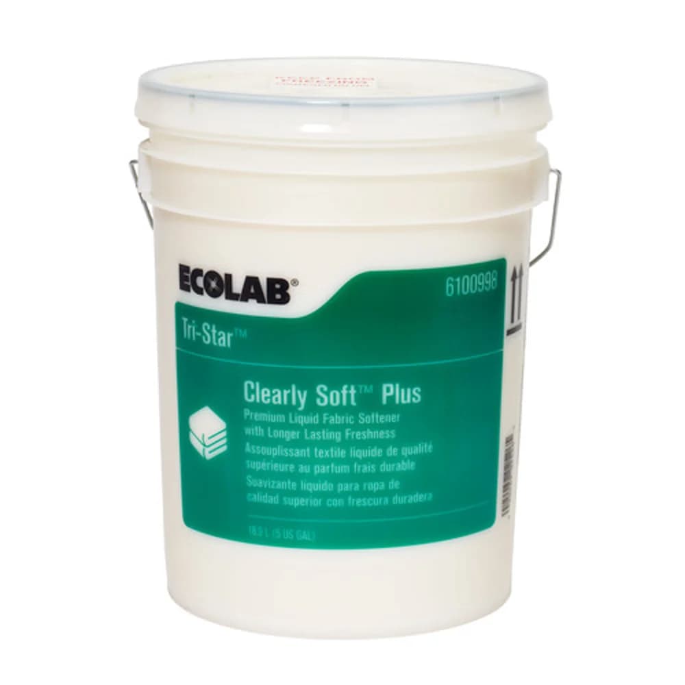 Ecolab Tri-Star Clearly Soft Plus Liquid Fabric Softener, 5 Gal.