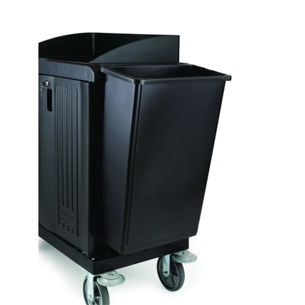 Rubbermaid Commercial Products Executive Series Traditional Compact Housekeeping Cart with Doors, Black thumbnail 2