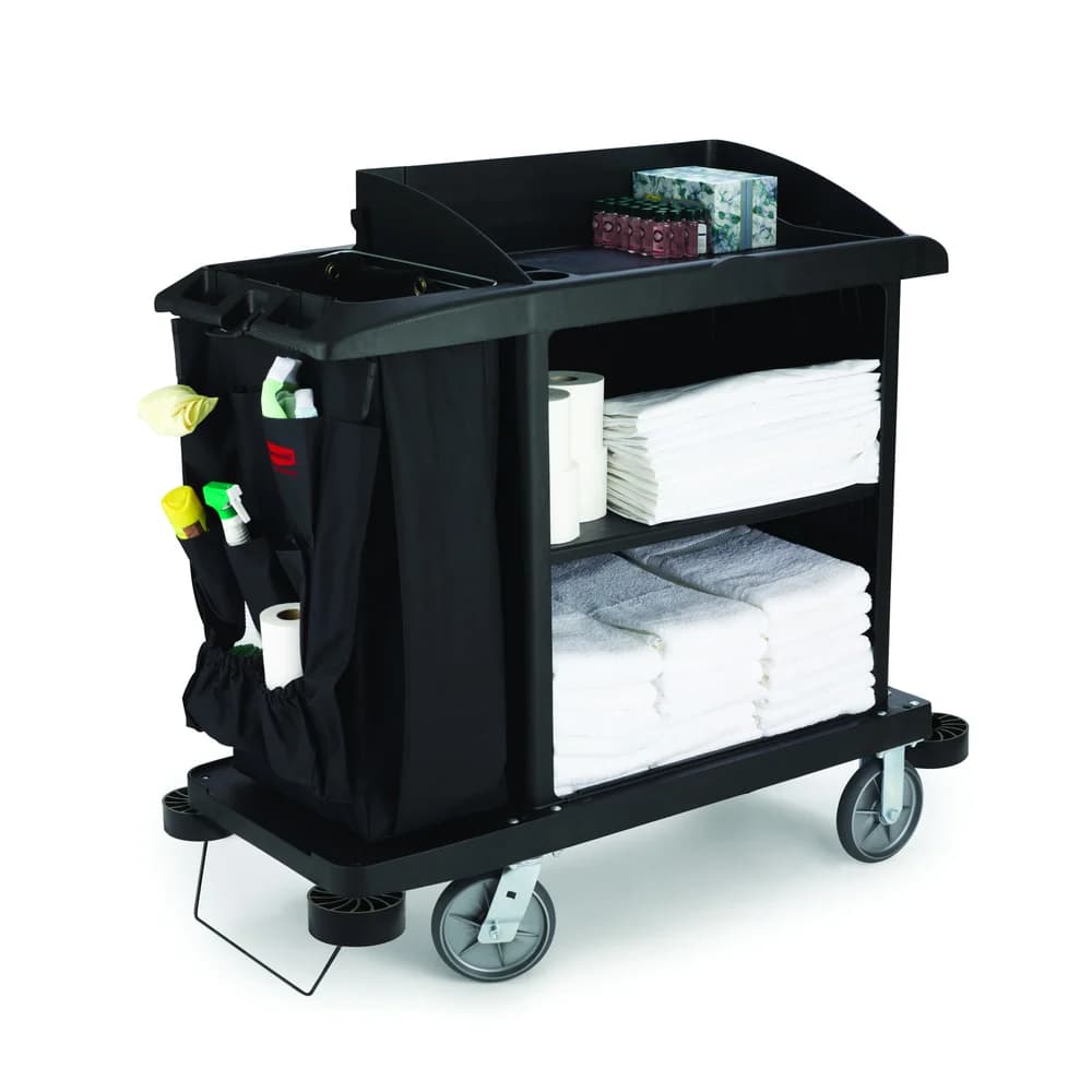 Rubbermaid Commercial Products Executive Series Housekeeping Cart with Vinyl Bag, Compact