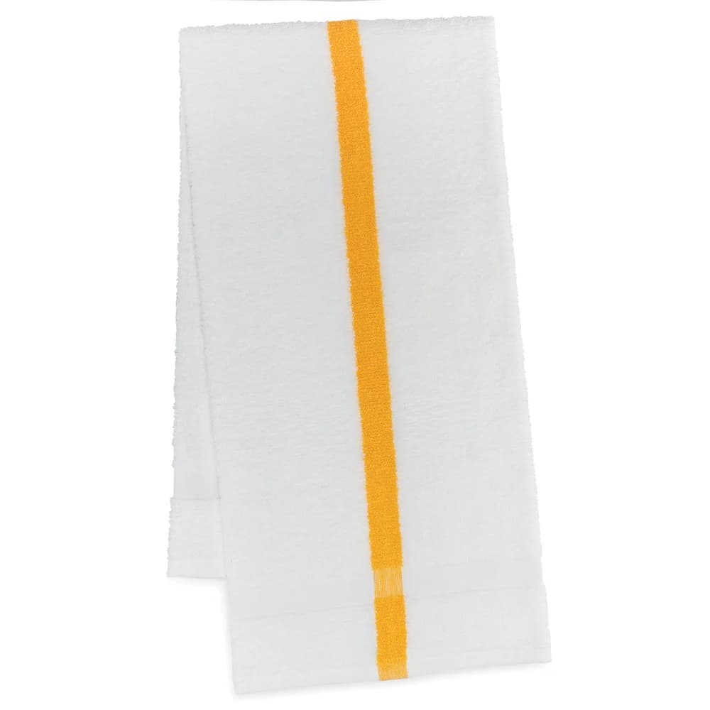 Registry Pool Towel, 22" W x 44" L, 6.5 Lbs./Dz, Gold Center Stripe thumbnail 2
