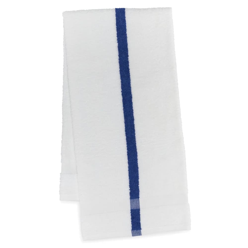 Registry Center Stripe Pool Towel, 24"x 50", 10 lb/dz 100% Ring Spun Cotton, Blue/White