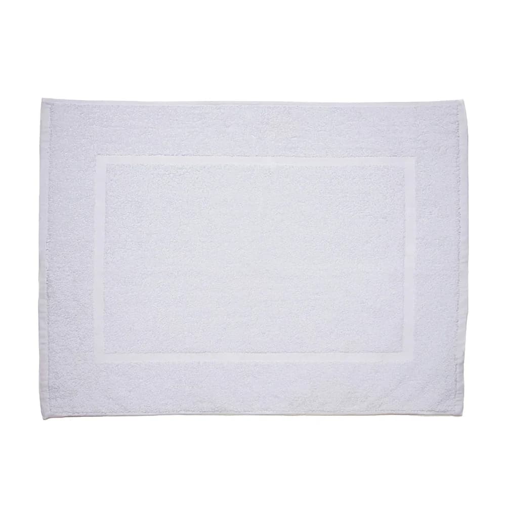 Martex Cam Border Bath Mat, 20" x 30", 7lb/Dz White