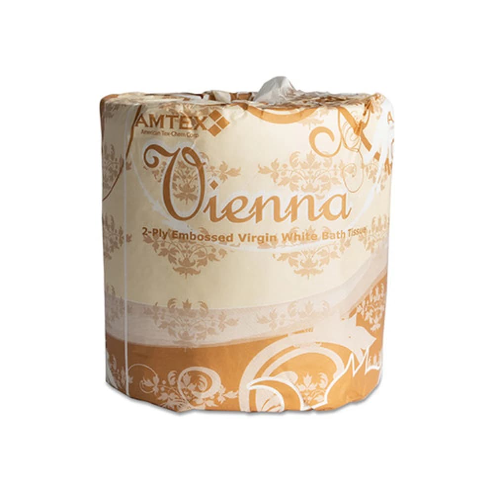 Vienna 2-Ply Bath Tissue, 500 Sheets per Roll, 96/Case