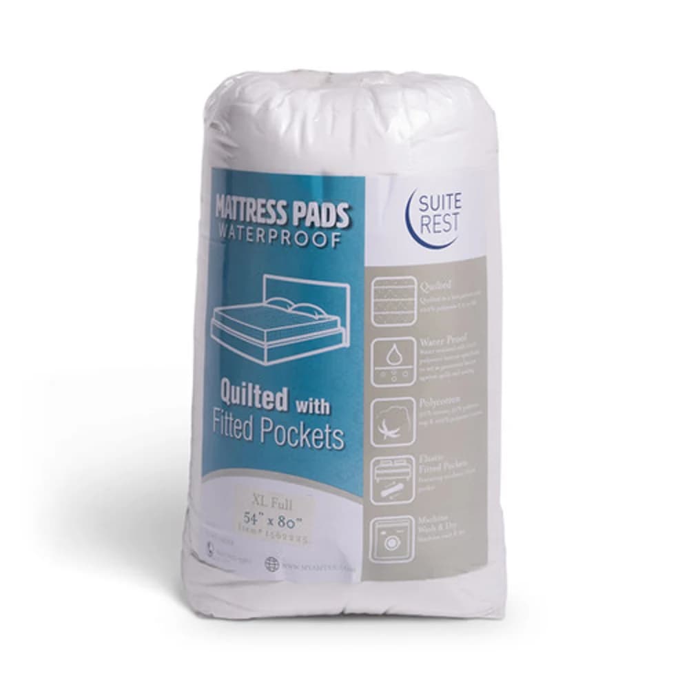 Suite Rest Fitted Mattress Pad, Quilted, Waterproof, Full XL