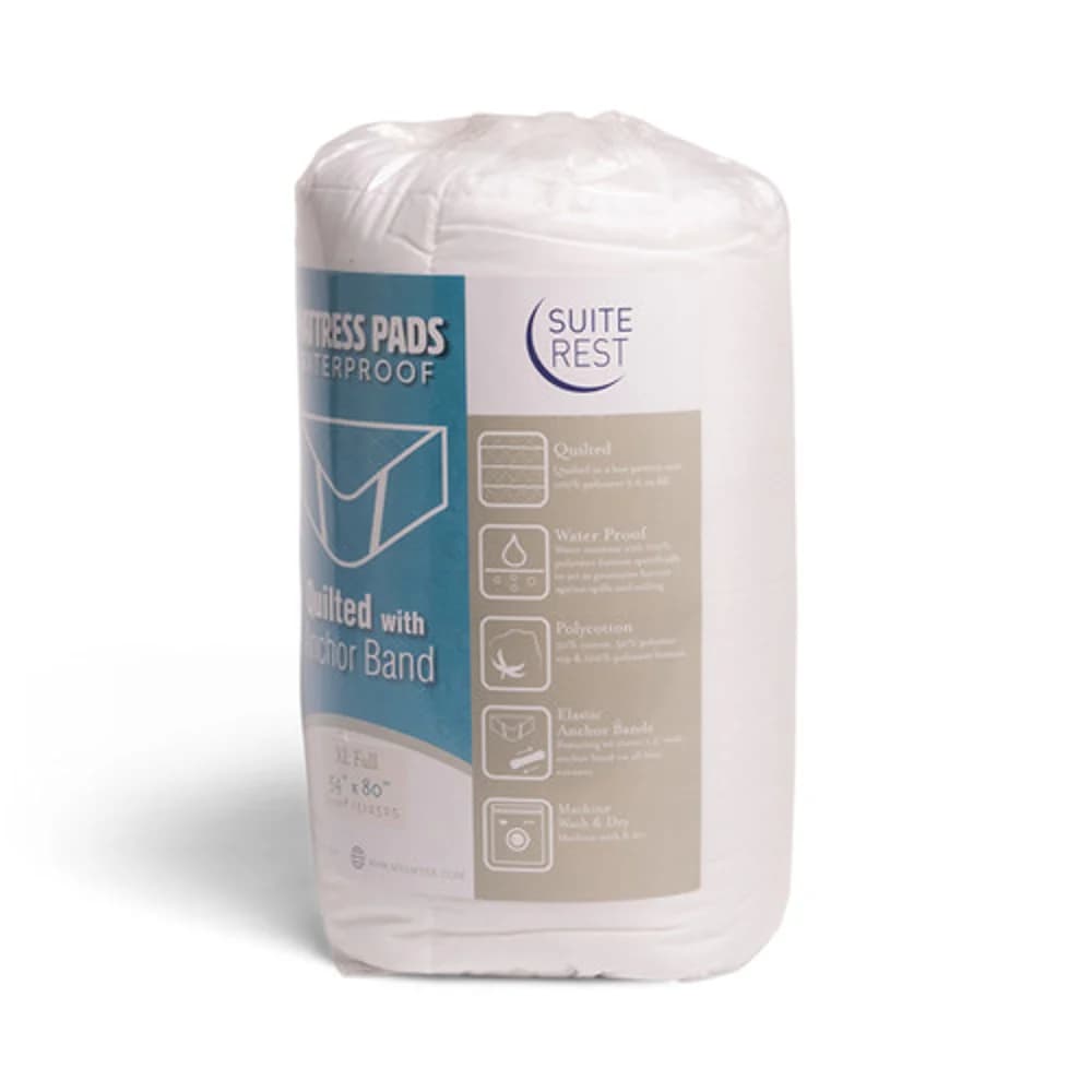 Suite Rest Quilted Mattress Pad, Waterproof, Anchor Band, Full XL thumbnail 3