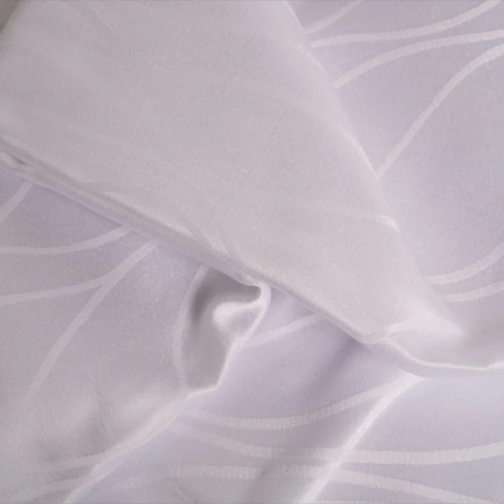 Suite Rest Wave Decorative Top Sheet, Full, 85" x 110" , White thumbnail 3