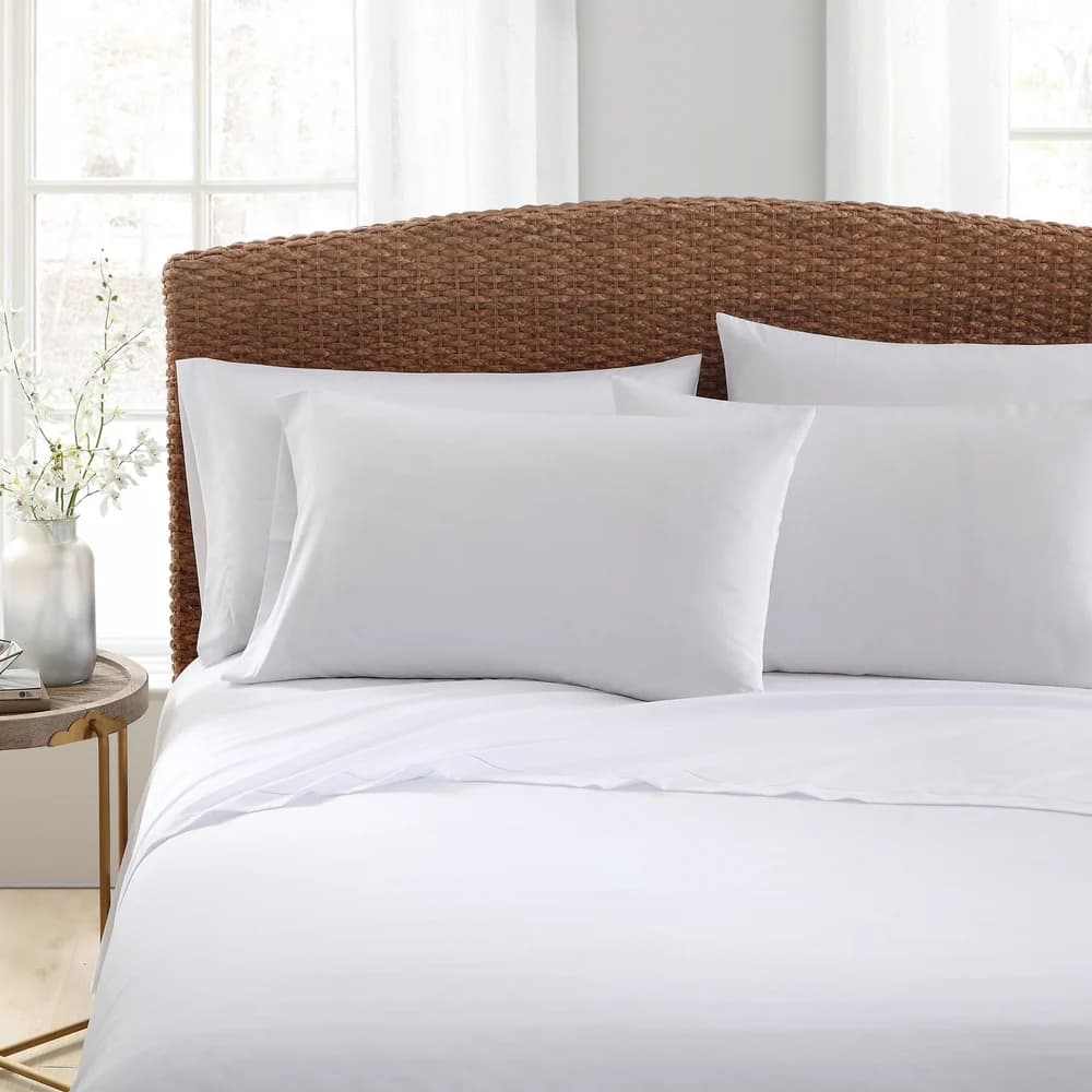 Flourish Flat Sheet, Qn, 90x110, White