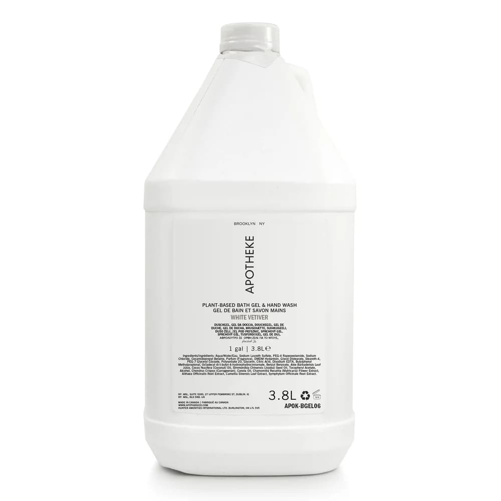 Apotheke White Vetiver Bath Gel, 1 Gallon, 4/Case