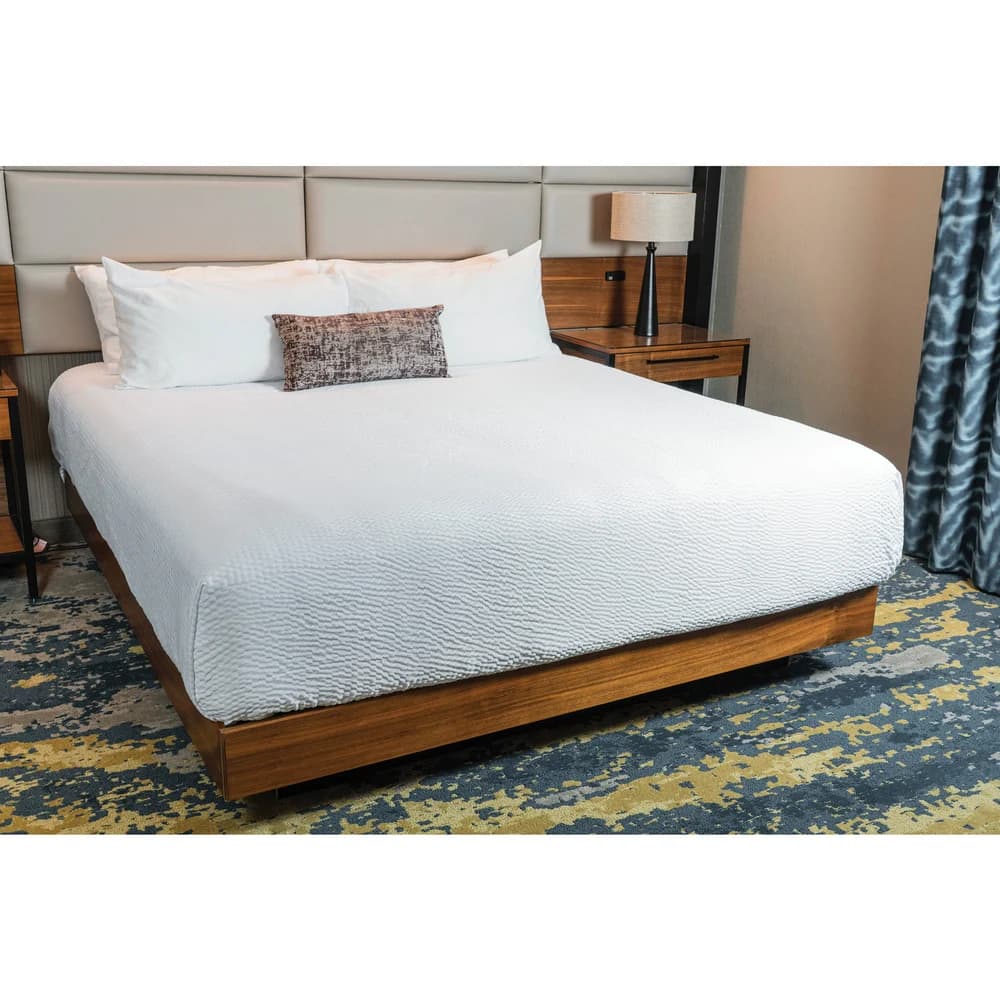 Suite Rest Escape Decorative Top Sheet, King, 108" x 110", White thumbnail 2