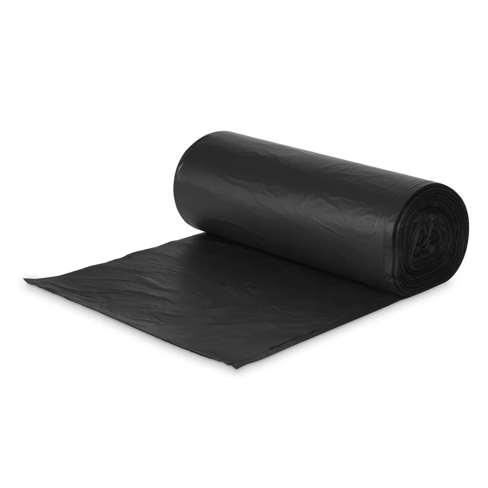 Registry High Density Can Liner, 55-60 Gal, 38" x 60", 22 Mic, Black, 150 Count
