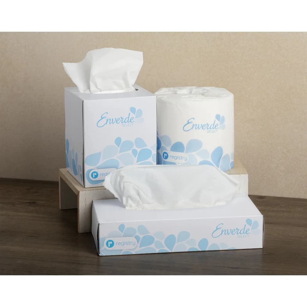 Enverde Select 2-Ply 100% Virgin Fiber Facial Tissue, Cube Box, 36/Case thumbnail 4