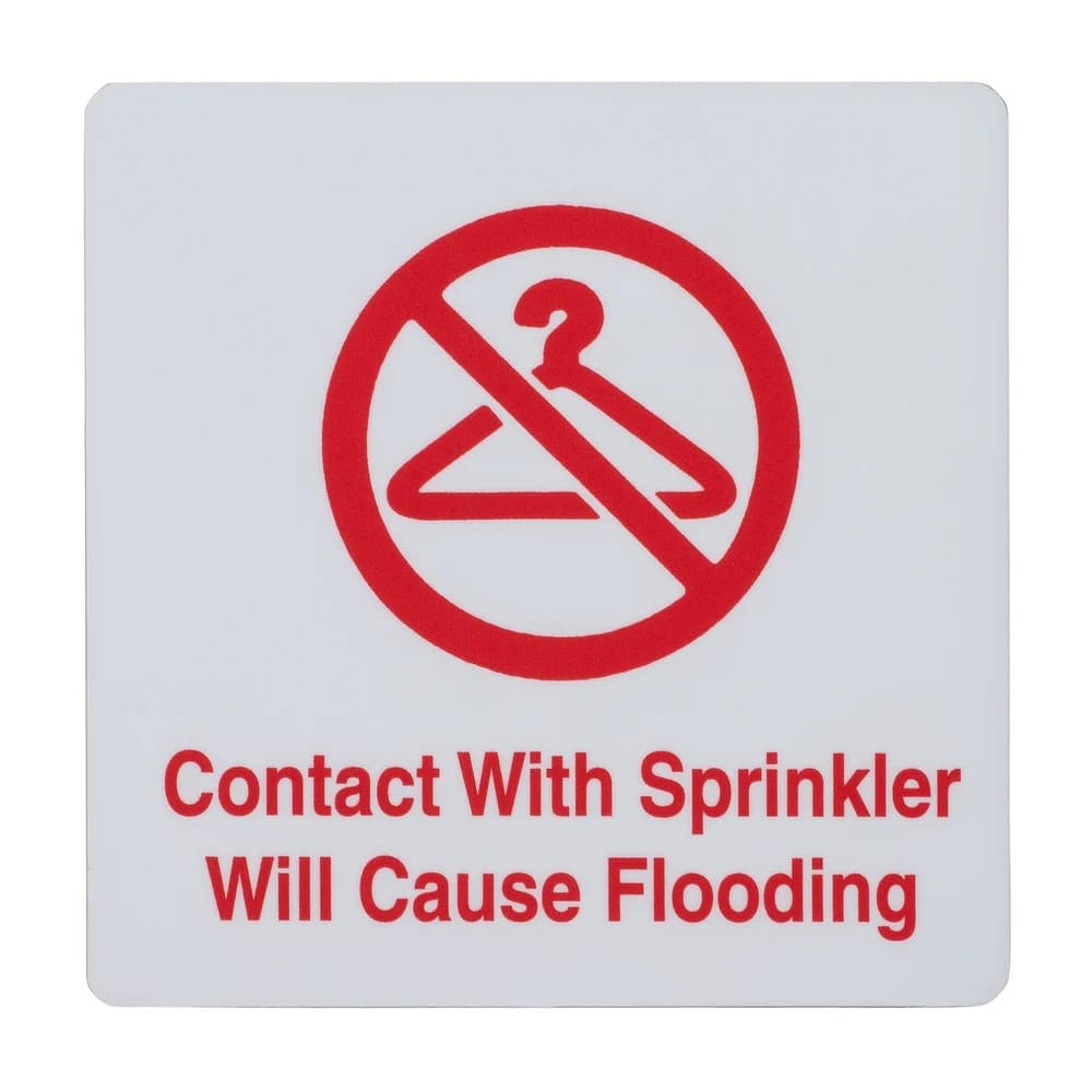 Registry Sprinkler Wall Sign, 2.5" W x 2.5" H