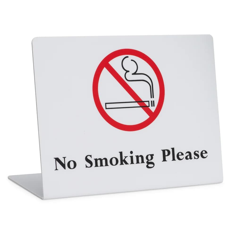 Registry No Smoking Tilt Sign, 4" W x 3" H