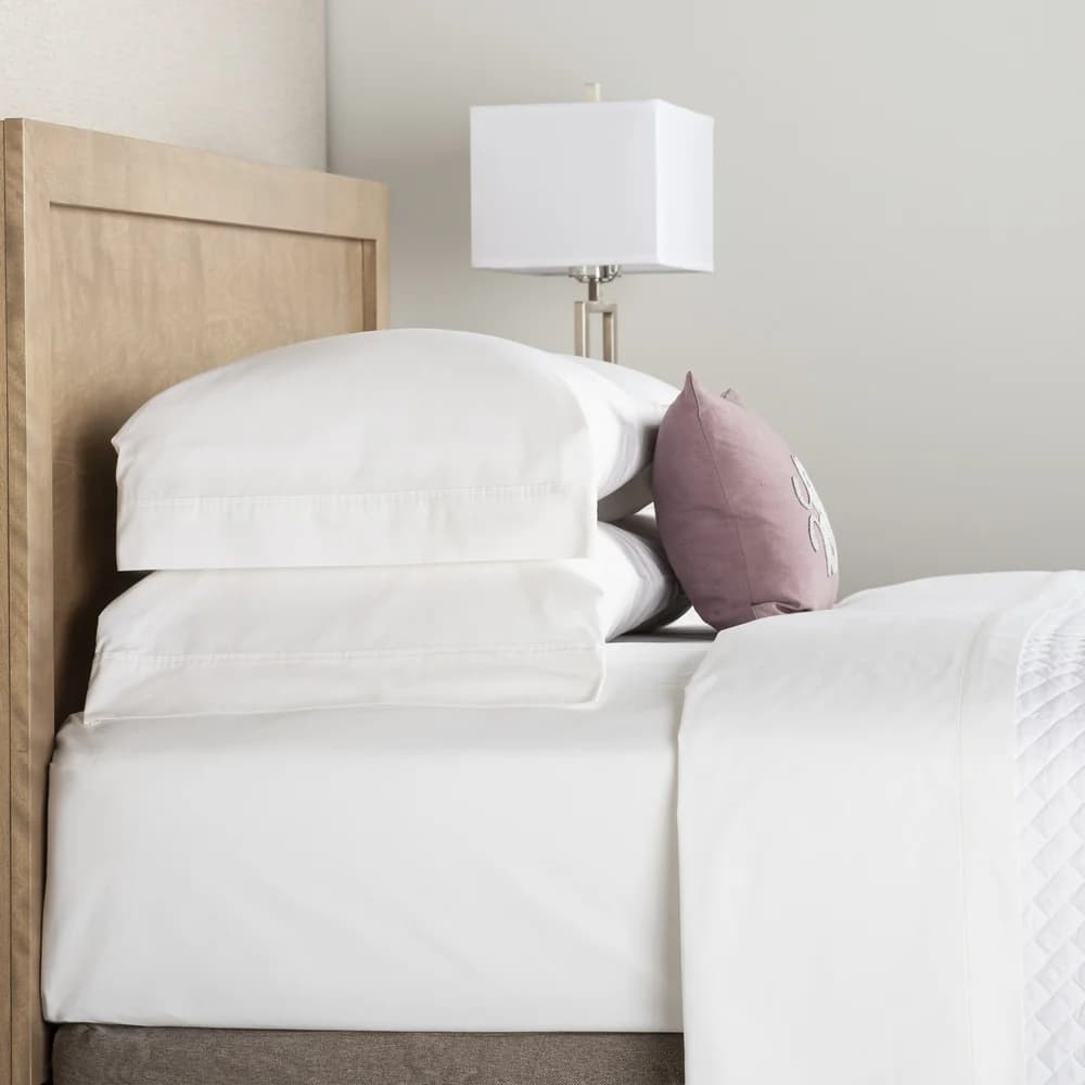 Registry T250 Fitted Sheet, Plain Weave, Twin 39"x75"x12" Depth, White