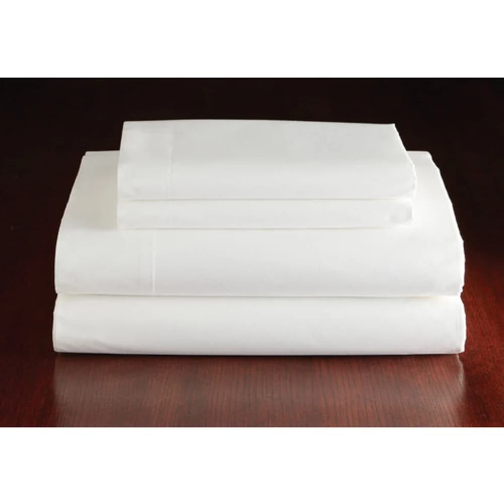 Registry 400 Thread Count Sateen Weave 100% Egyptian Cotton Flat Sheet, White, Twin thumbnail 2