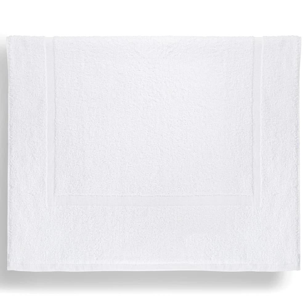 Registry Ring Spun Combed Dobby Border Bath Mat , 22" L x 34" W, 10 lb/dz, White