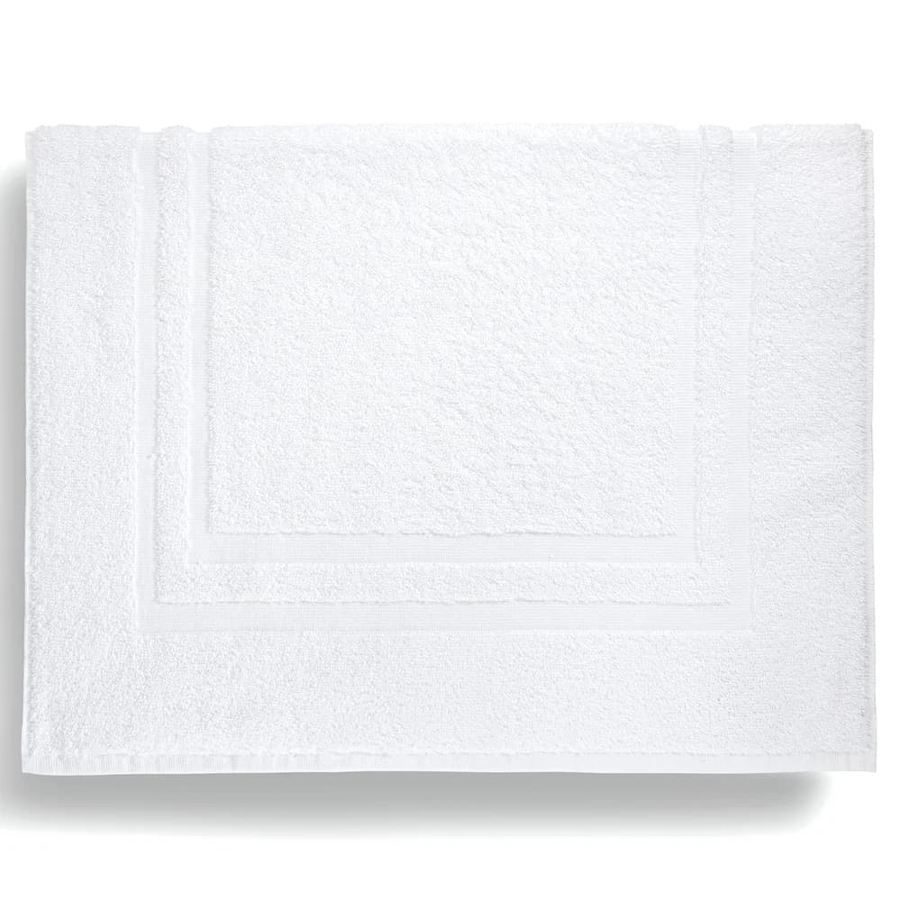 Registry Platinum Dobby Border Bath Mat, 21"x32", 9.5 lb/dz, White