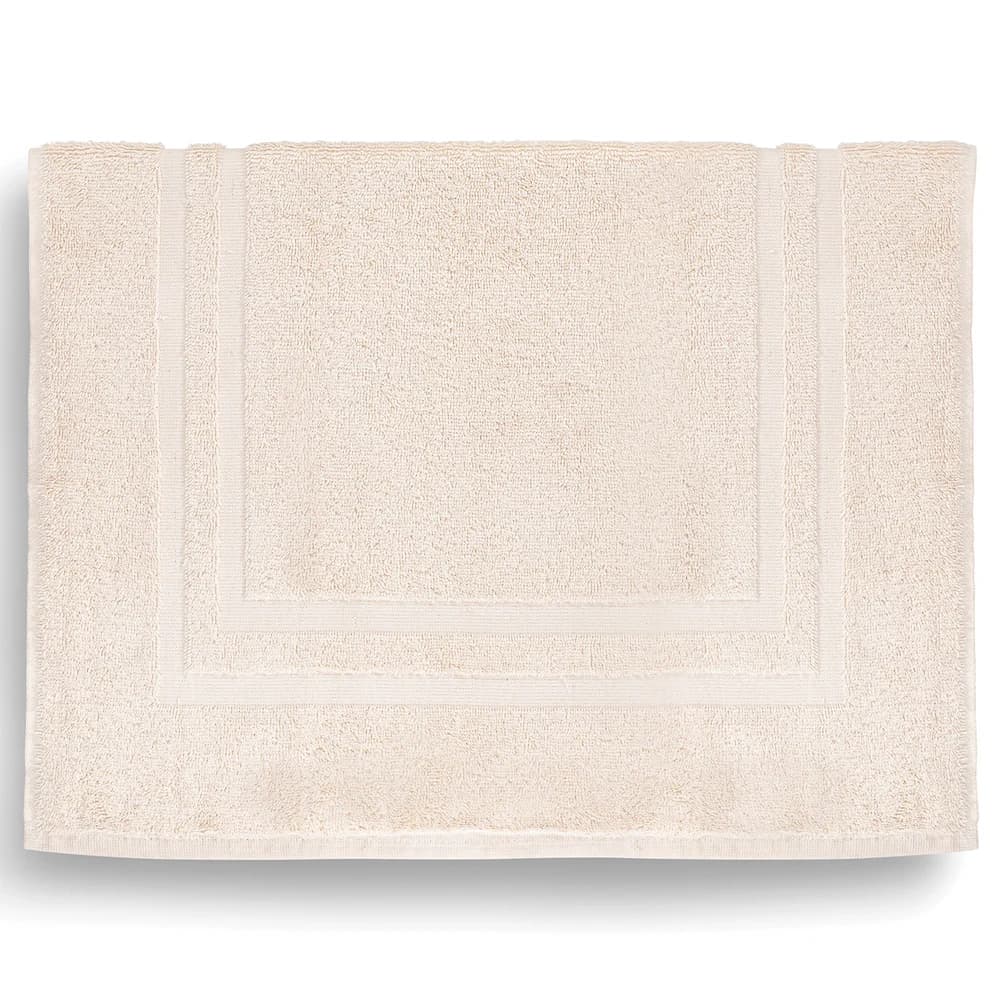 Registry Gold Dobby Border Bath Mat, 21" x 32", 9.5 lb/dz, Beige