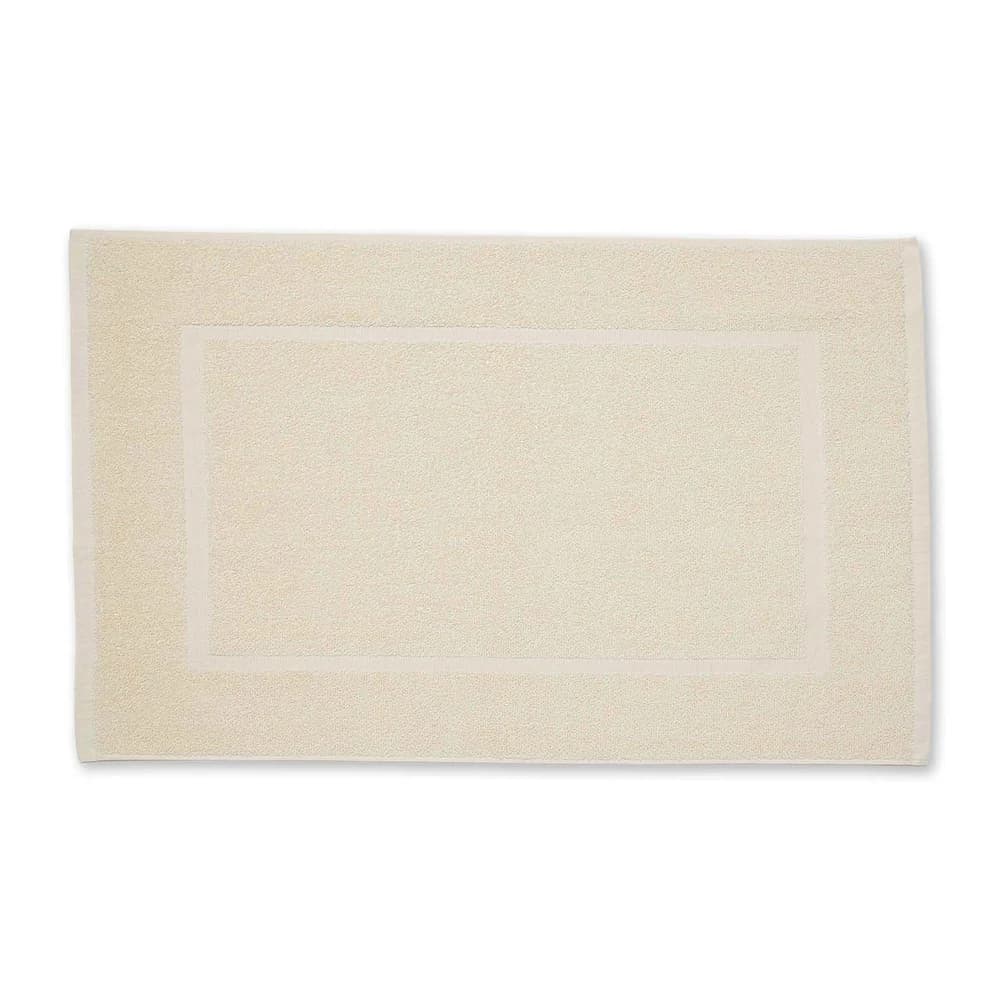 WestPoint Hospitality Martex Brentwood Dobby Border Bath Mat, Ecru, 20"x 34", 10lb/Dz