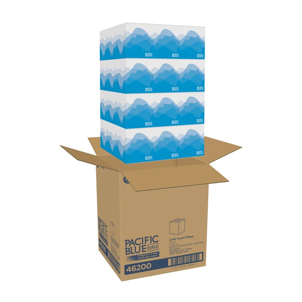 Pacific Blue Select™ 2-Ply Facial Tissue By GP Pro, Cube Box, 36 Boxes Per Case thumbnail 4