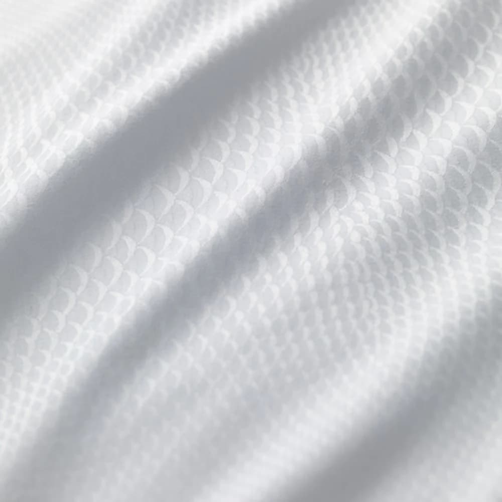 Standard Textile Pisces Tone-on-Tone 65% Cotton/35% Polyester Top Sheet, White, Standard, 77" W x 108" L