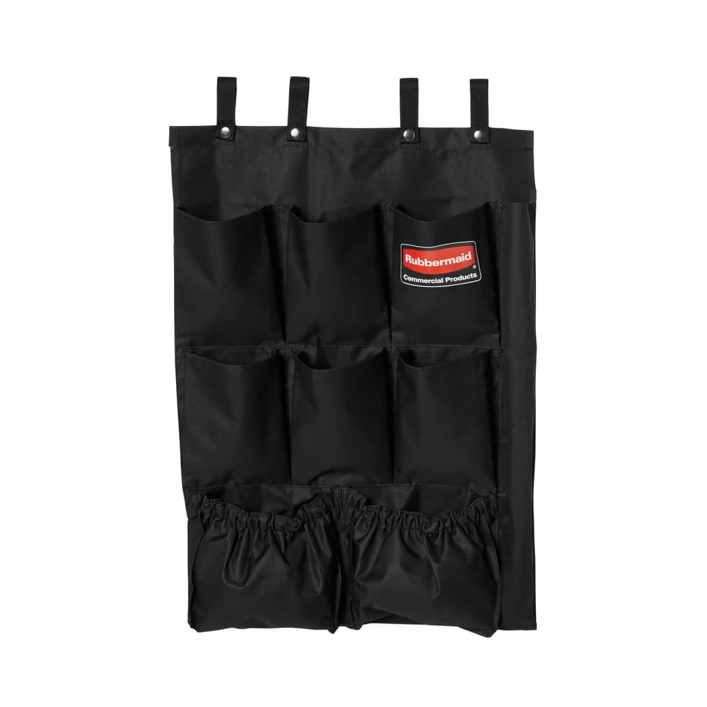 Rubbermaid Commercial Products Executive Series Cart Caddy, 9-Pocket, Fabric Organizer, Black Polyester thumbnail 2