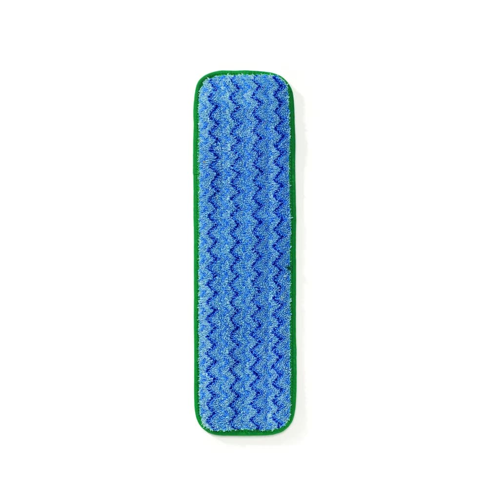 Rubbermaid Commercial Products Microfiber Wet Pads, 18.5" L, Blue with Green Trim