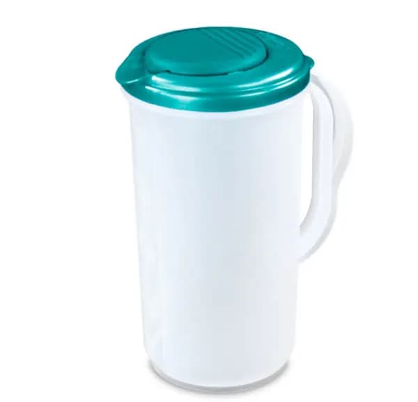 2 Qt. Clear Pitcher, Blue Top
